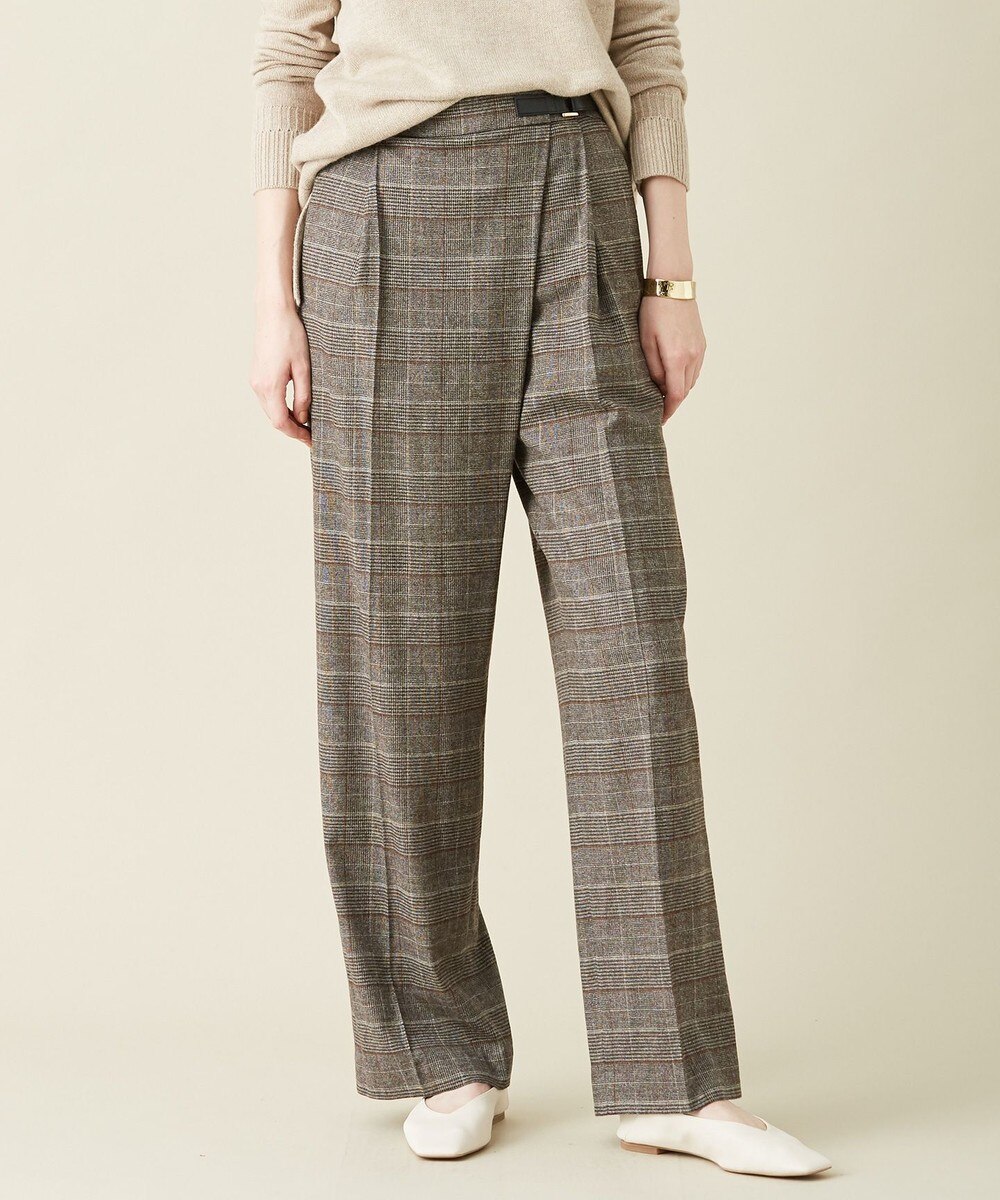 【オンワード】 BEIGE,>パンツ FORMBY / ワイドパンツ Bitter Check 2 レディース 【送料無料】