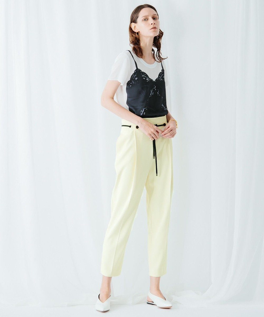 LUIZA / ハイウエストタックパンツ / BEIGE, | ファッション通販 