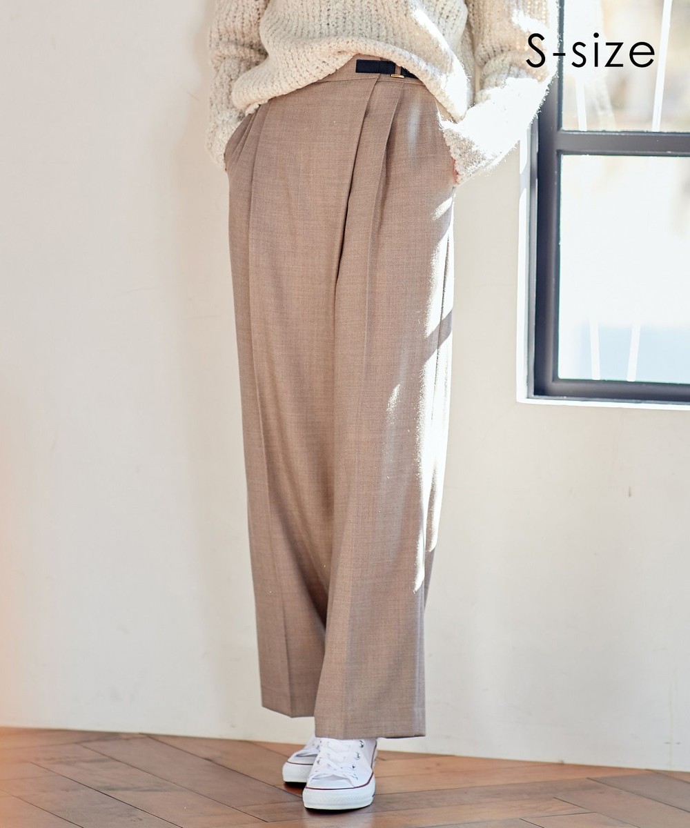 【オンワード】 BEIGE，>パンツ 【STORY11月号掲載】【S-size】CHIRK / ワイドパンツ Bitter 30 レディース 【送料無料】