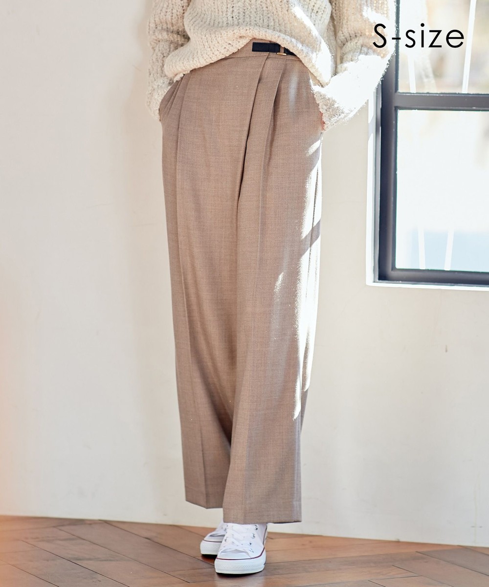 【オンワード】 BEIGE,>パンツ 【STORY11月号掲載】【S-size】CHIRK / ワイドパンツ Bitter 30 レディース 【送料無料】