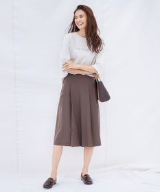 J.PRESS LADIES 【洗える】リラクシオンツイル キュロットパンツ