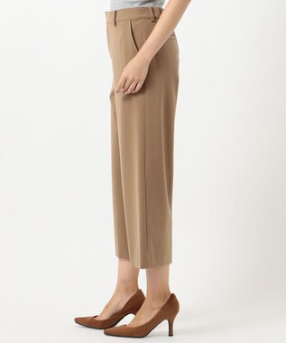 J.PRESS LADIES 【洗える】T/Rアルガンシルク ワイド パンツ キャメル系
