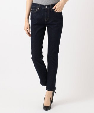 J.PRESS LADIES 10オンス ストレッチ デニム パンツ ネイビー系