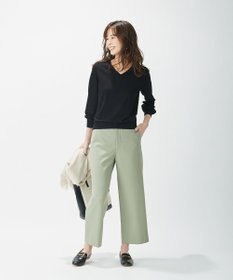 J.PRESS LADIES 【洗える】40／2NEWESTバックピーチ  セミワイドパンツ