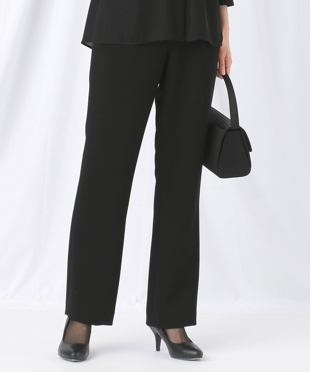 【オンワード】 自由区 FORMAL>パンツ 【セットアップ対応】NOIE15平二重 パンツ ブラック 48 レディース 【送料無料】