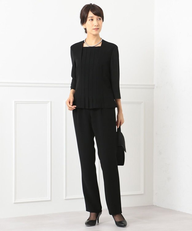 自由区 FORMAL 【セットアップ対応】NOIE15平二重 パンツ ブラック系