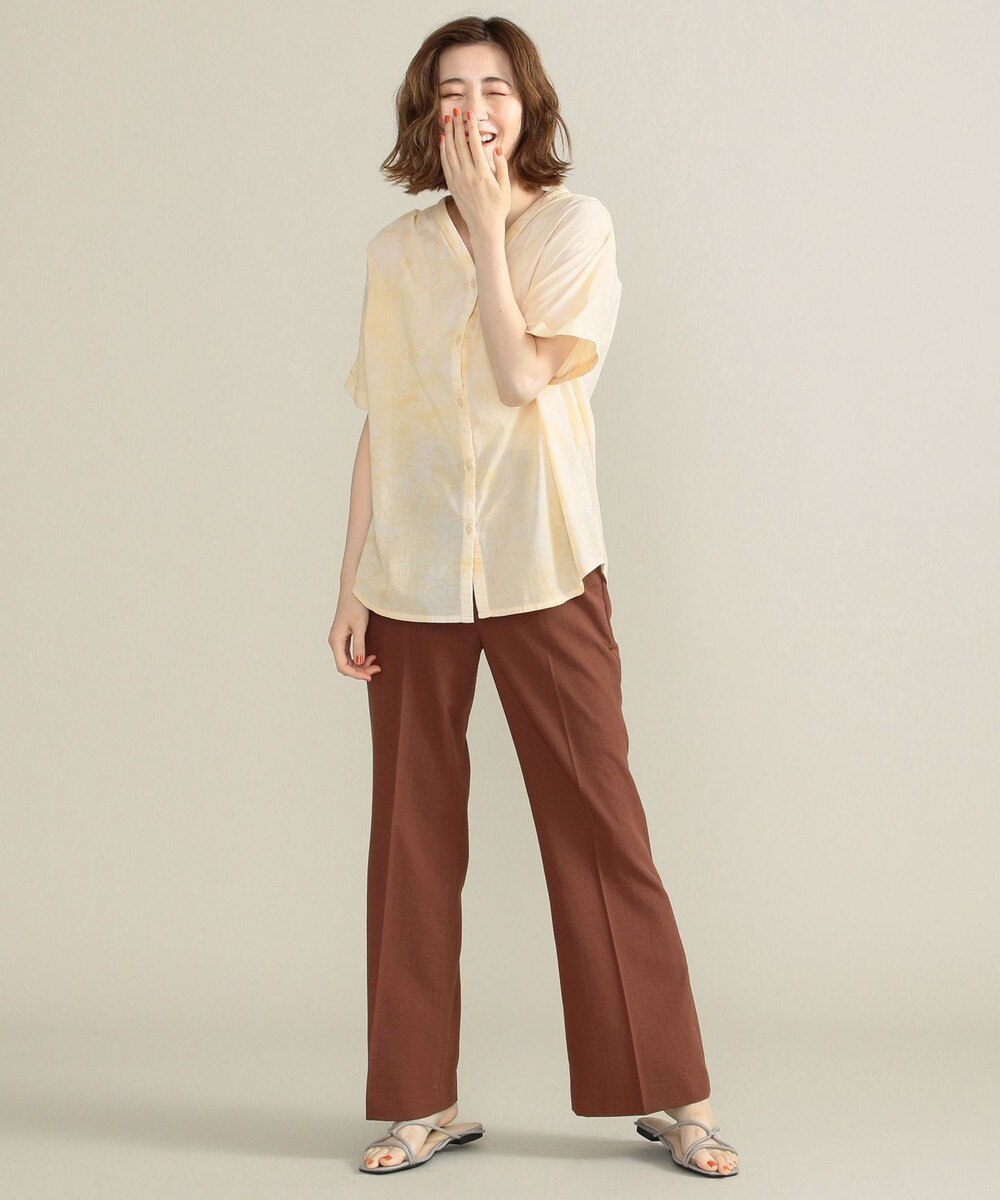 【オンワード】 SHARE PARK LADIES>パンツ タテスラブフレアパンツ カーキ 0 レディース 【送料無料】