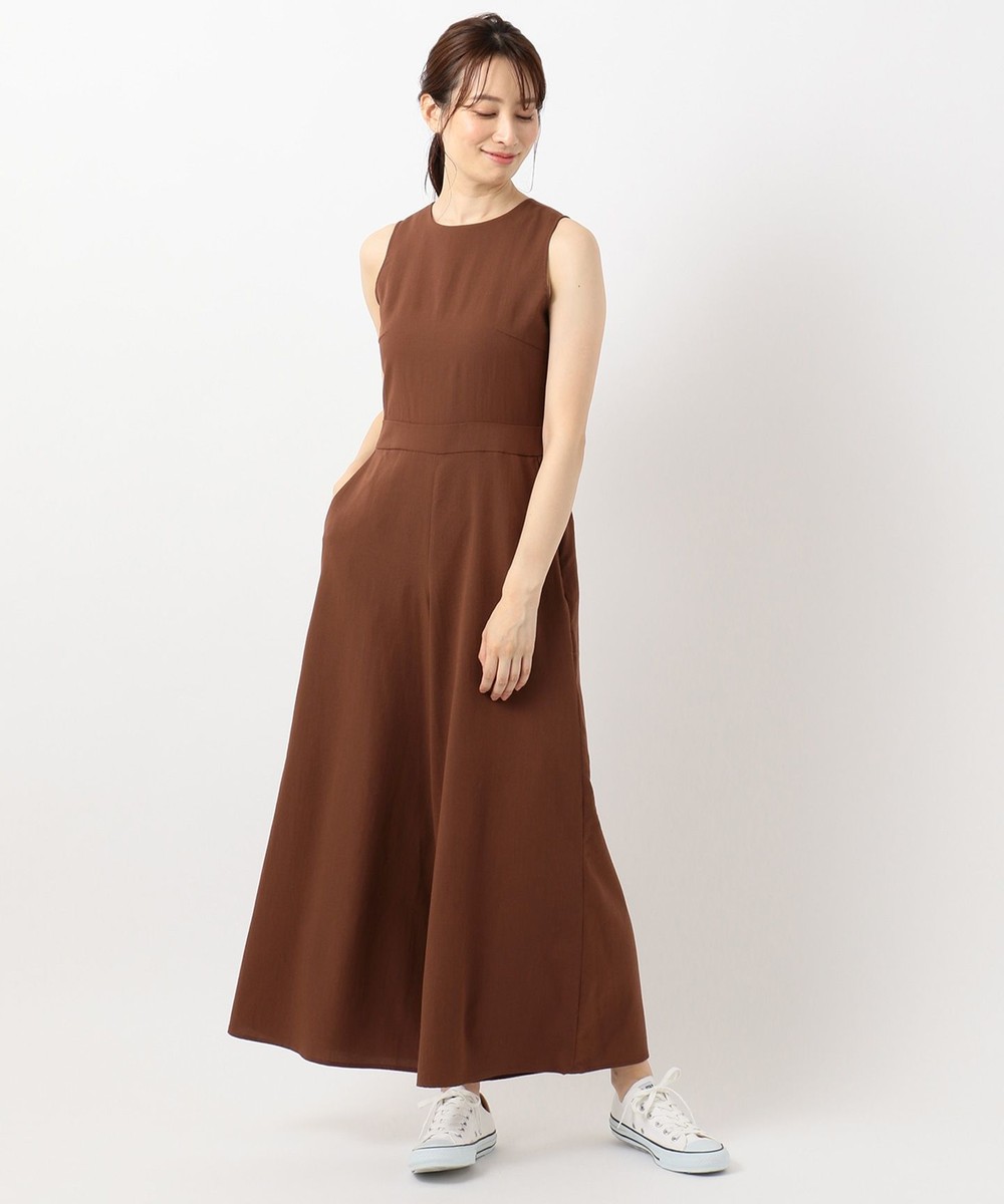 【オンワード】 SHARE PARK LADIES>パンツ タテスラブノースリーブオールインワン カーキ 1 レディース 【送料無料】