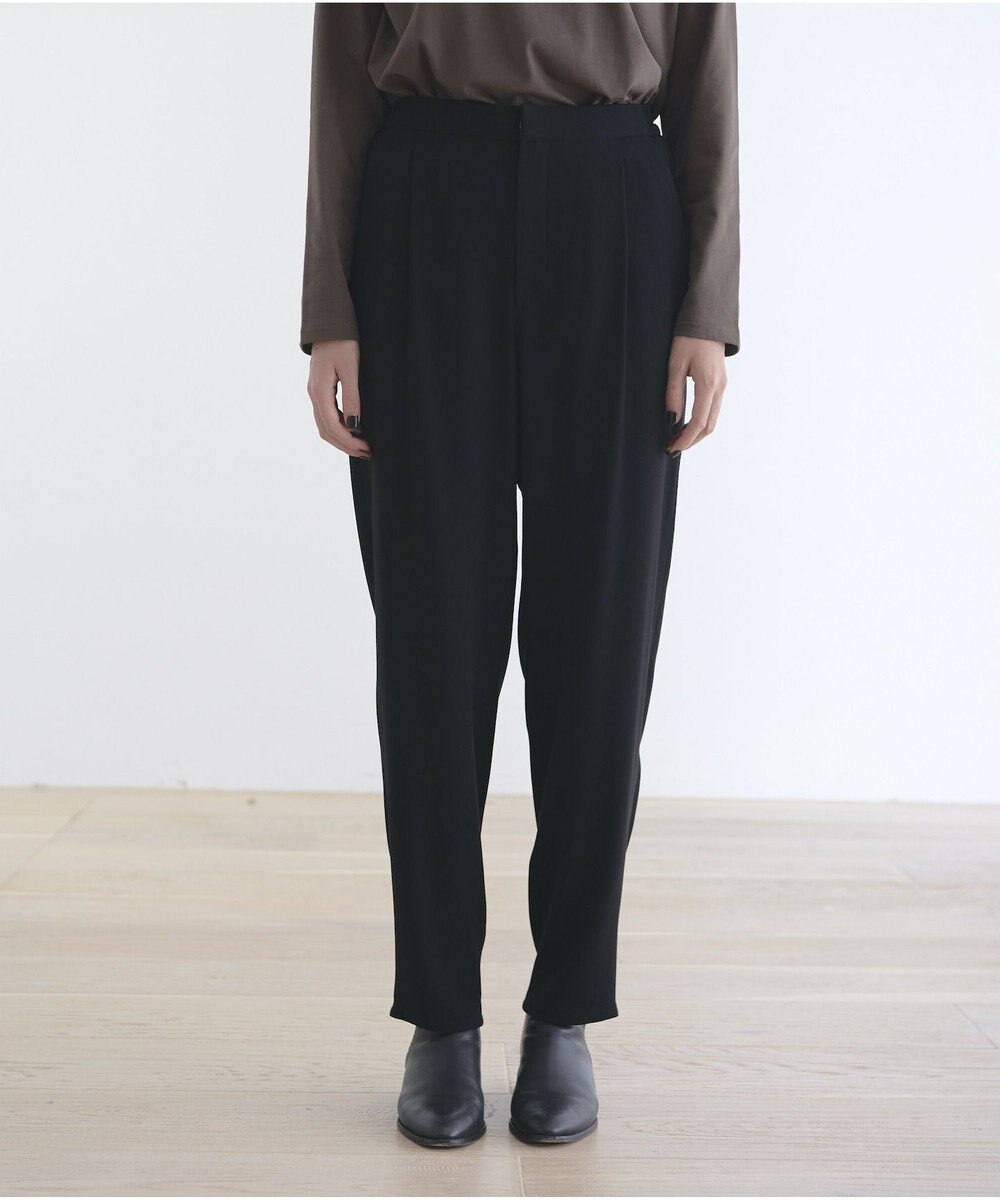 #Newans 【洗える】ジョーゼットテーパードパンツ 