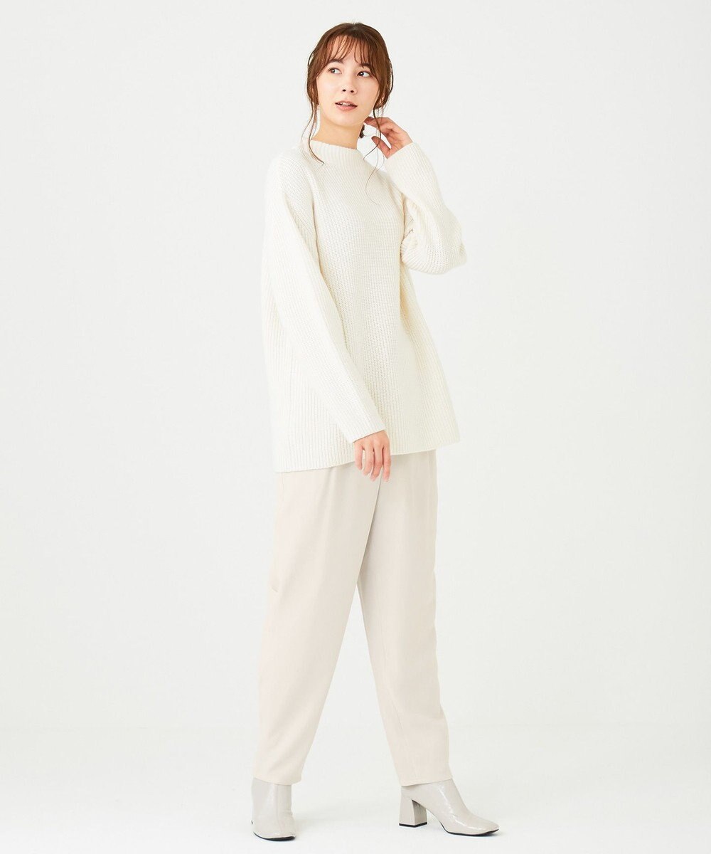 #Newans 【洗える】ジョーゼットテーパードパンツ 