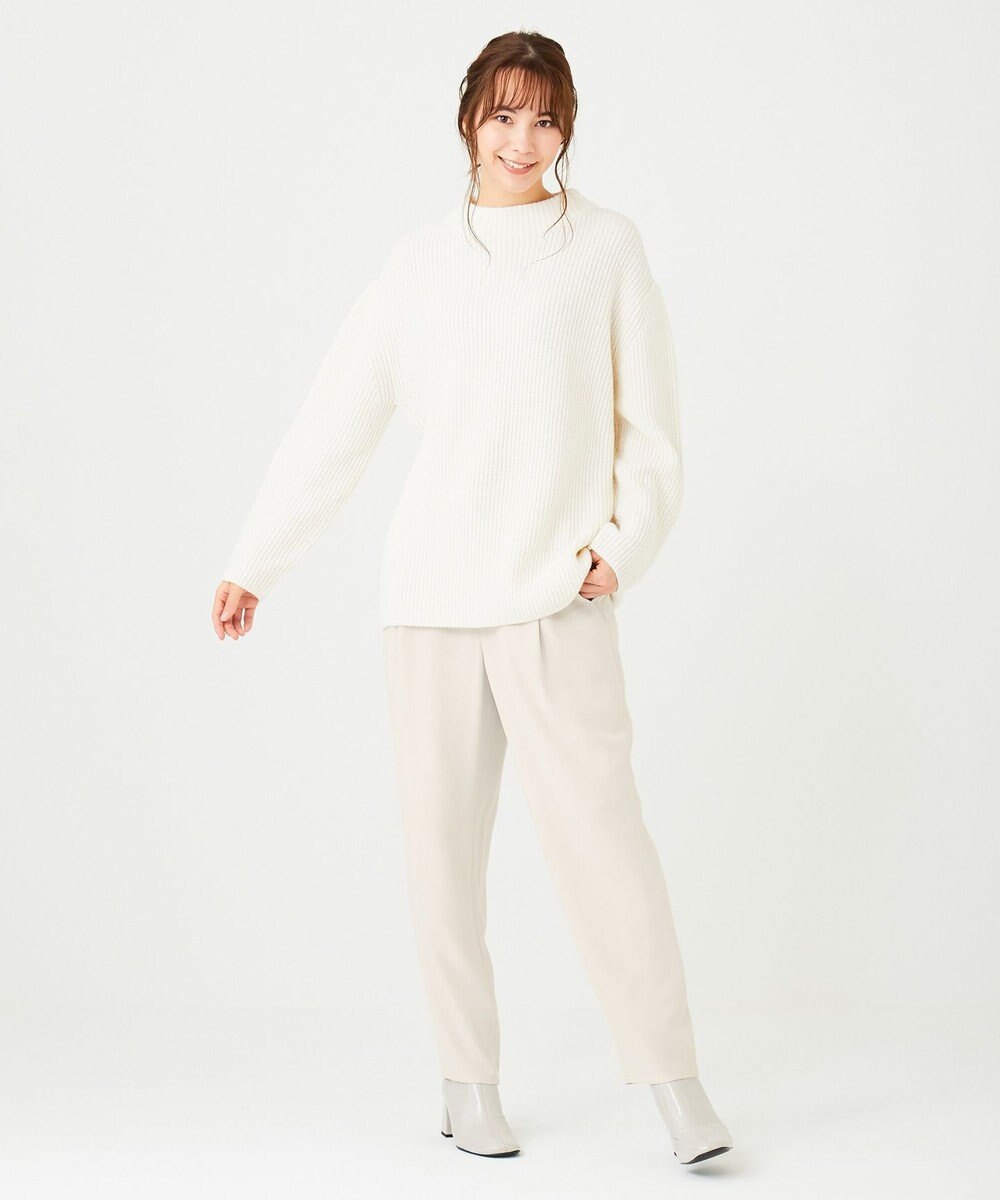 #Newans 【洗える】ジョーゼットテーパードパンツ 