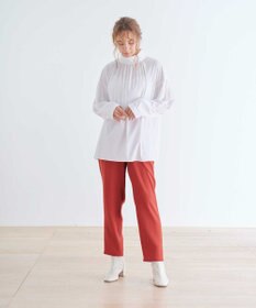 #Newans 【洗える】ジョーゼットテーパードパンツ