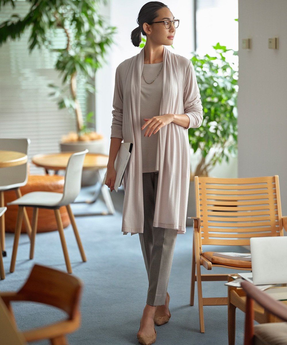 【オンワード】 自由区>パンツ 【Sサイズ有】2WAYストレッチ テーパードパンツ モーブ 30 レディース 【送料無料】