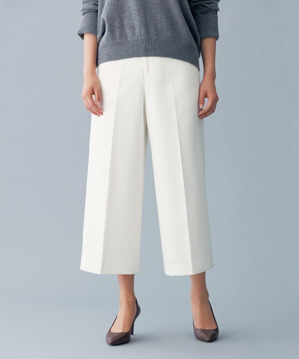 マガジン掲載 2wayストレッチ 起毛クロップドワイドパンツ 検索番号q86 自由区ファッション通販 公式通販 オンワード クローゼット