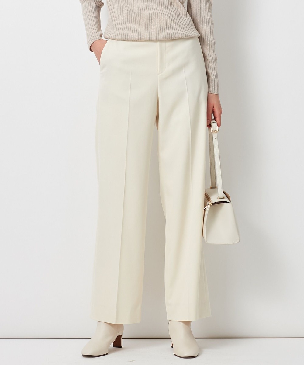 【オンワード】 23区>パンツ ドライT/Rウール セミワイド パンツ ダークブラウン 38 レディース 【送料無料】