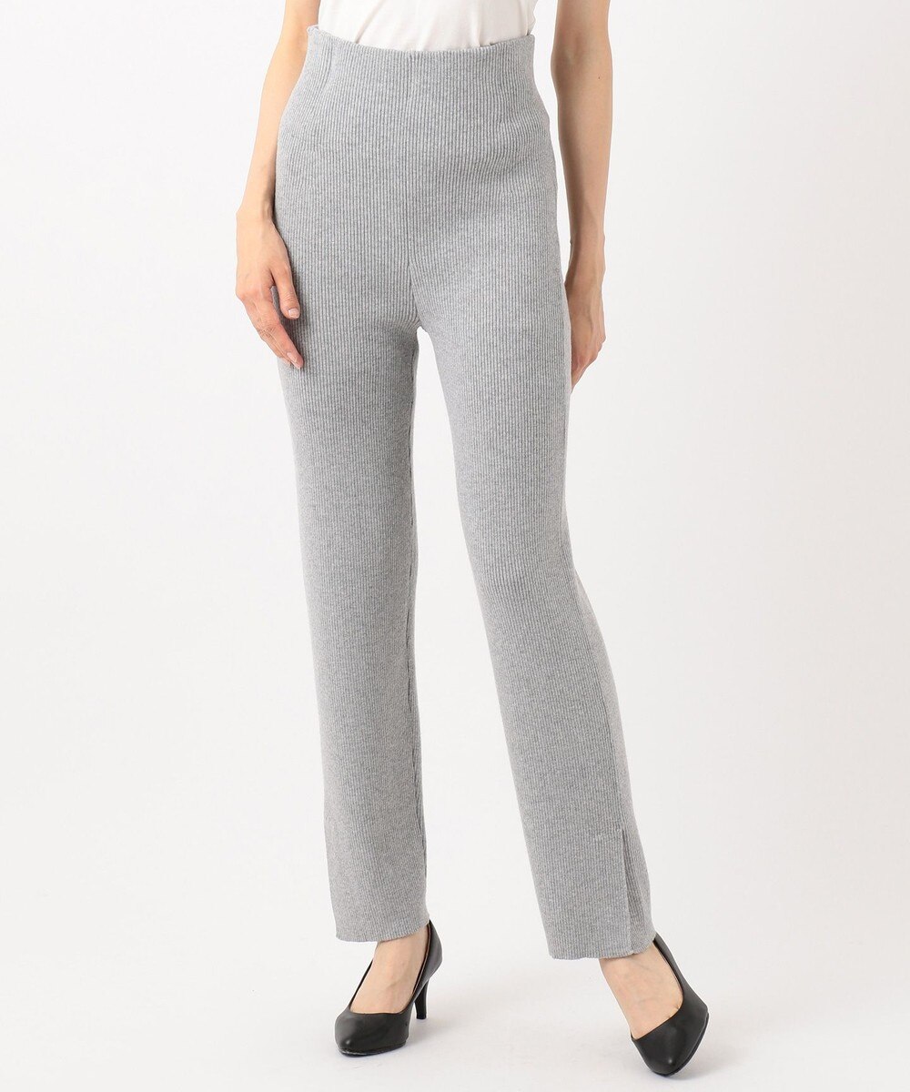 【オンワード】 23区>パンツ クリアウールコード リブニットパンツ ライトグレー 38 レディース 【送料無料】