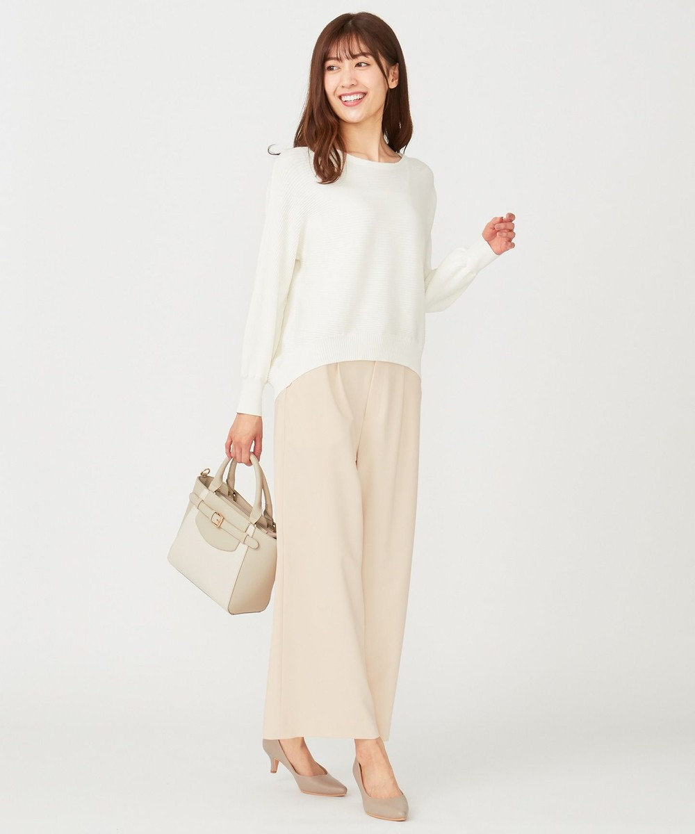 any SiS 【洗える】2WAYレディ ワイドパンツ アイボリー