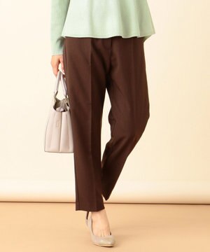 【洗える】ハイウエストテーパード パンツ