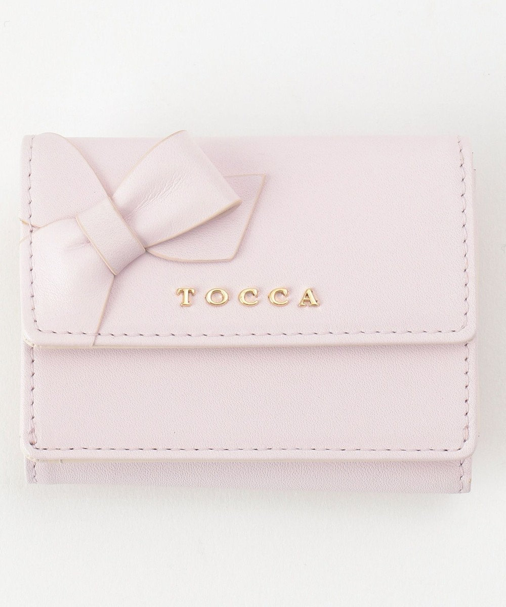 TOCCA SPARKLE RIBBON TRIFOLD WALLET 三つ折り財布 ライラック系