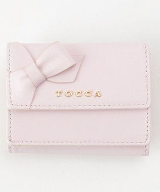 SPARKLE RIBBON TRIFOLD WALLET 三つ折り財布, ライラック系, F