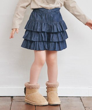 140 150cm ピーチ ライトオンスデニム リボンキュロットパンツ Any Fam Kids ファッション通販 公式通販 オンワード クローゼット