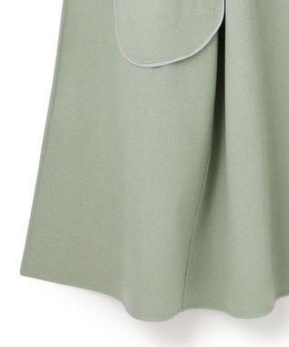 ICB L 【マガジン掲載】WoolRever ベルテッドコート(番号CJ25) スモーキーグリーン系