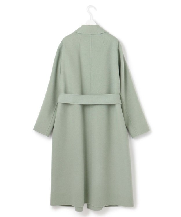 ICB L 【マガジン掲載】WoolRever ベルテッドコート(番号CJ25) スモーキーグリーン系