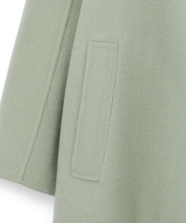 ICB L 【マガジン掲載】WoolRever ベルテッドコート(番号CJ25) スモーキーグリーン系