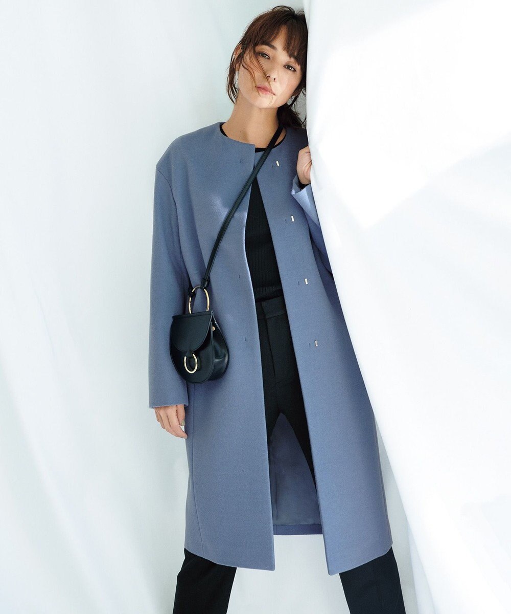 マガジン掲載 ウールアンゴラビーバー ノーカラーコート 番号l26 23区 Sファッション通販 公式通販 オンワード クローゼット