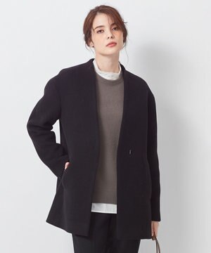 ダブルクロスベロア Vカラーコート