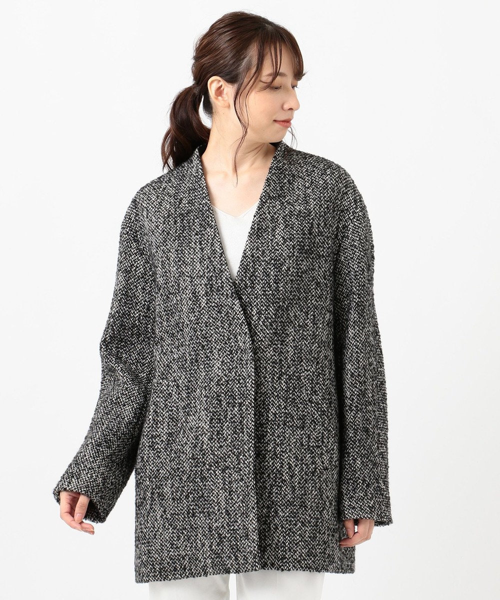 ウールツイード Vカラーコート 23区 L ファッション通販 公式通販 オンワード クローゼット