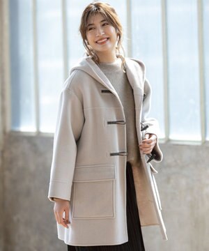 【カシミヤ混】W/Ny カシミヤリバー ダッフルコート