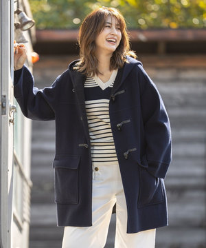 【カシミヤ混】W/Ny カシミヤリバー ダッフルコート