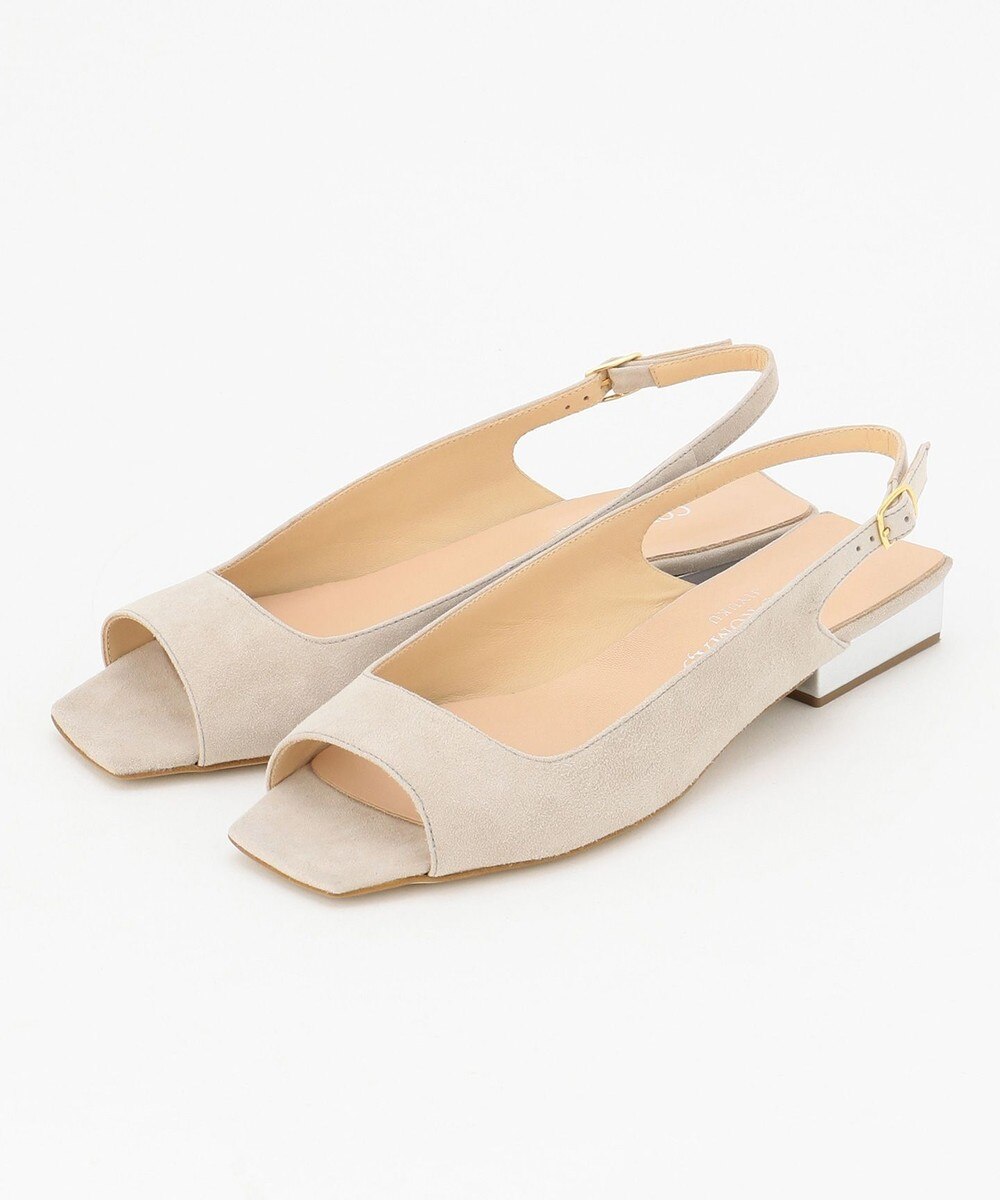 【オンワード】 自由区>シューズ 【CORSO ROMA】オープントゥ パンプス シルバー 24cm レディース 【送料無料】