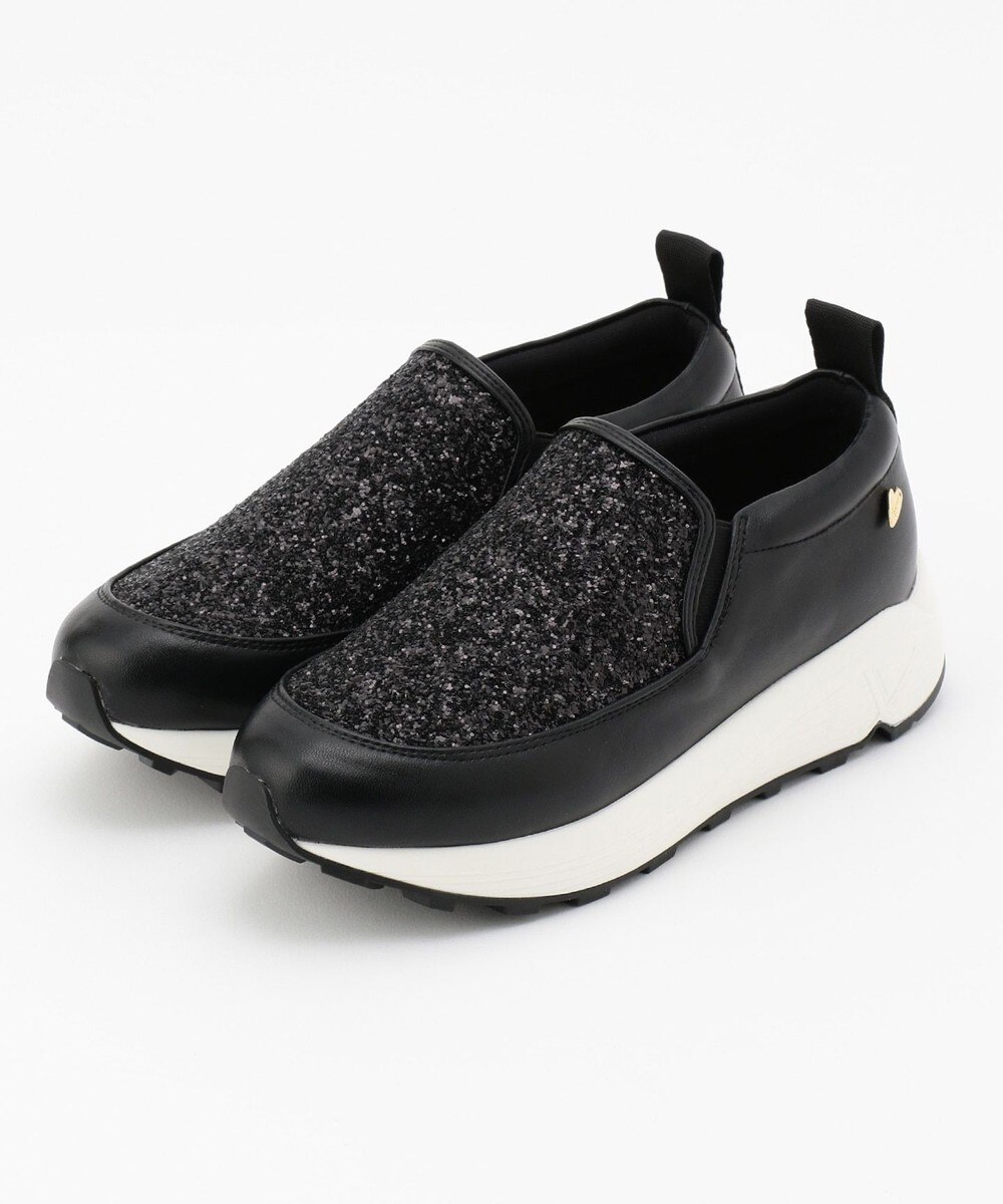 【オンワード】 Feroux>シューズ グリッターコンビスリッポン シューズ ピンク M レディース 【送料無料】