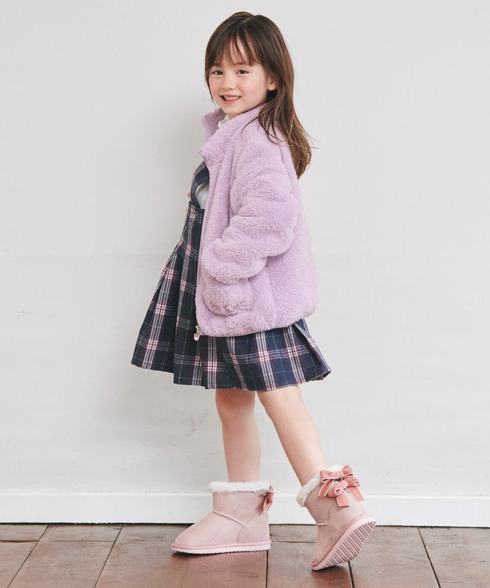 16 22cm べロアリボン フェイクムートンブーツ Any Fam Kidsファッション通販 公式通販 オンワード クローゼット