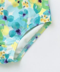 ANY KIDS 水彩タッチ花柄プリント セパレート水着