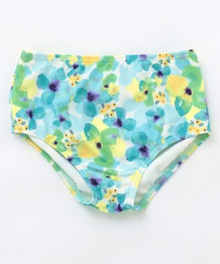 ANY KIDS 水彩タッチ花柄プリント セパレート水着 ブルー系5