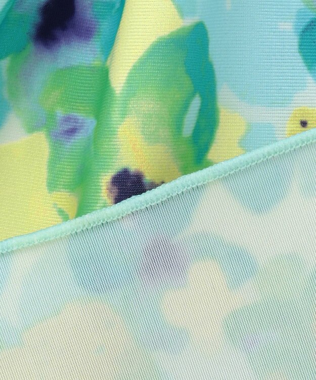 ANY KIDS 水彩タッチ花柄プリント セパレート水着 ブルー系5