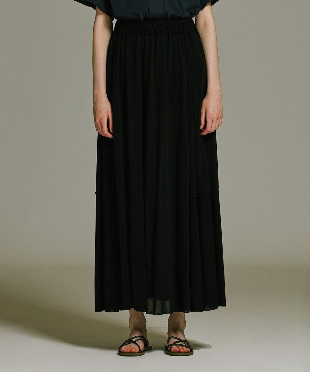 FRESCA KANOKO |ギャザースカート, BLACK, 01