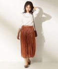 ANY L 【洗える】シャイニーサテン スカート
