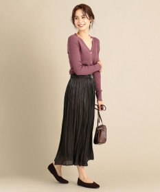 ANY L 【洗える】シャイニーサテン スカート