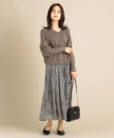 ANY L 【洗える】シャイニーサテン スカート