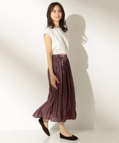 ANY L 【洗える】シャイニーサテン スカート