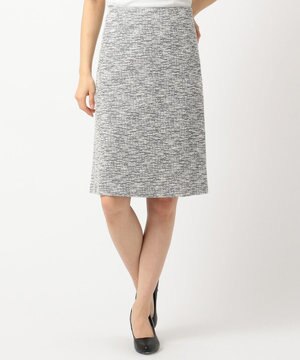  【セレモニー】グログラン&ツイードジャージー スカート