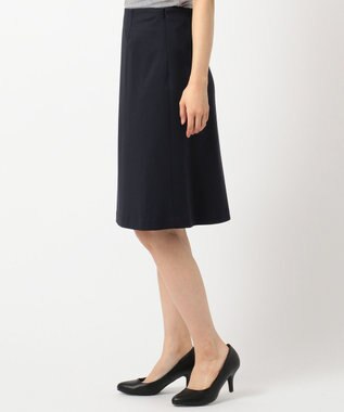 ANY 【セレモニー】グログラン&ツイードジャージー スカート ネイビー系