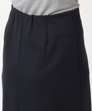 ANY 【セレモニー】グログラン&ツイードジャージー スカート ネイビー系