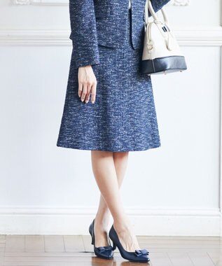 ANY 【セレモニー】グログラン&ツイードジャージー スカート