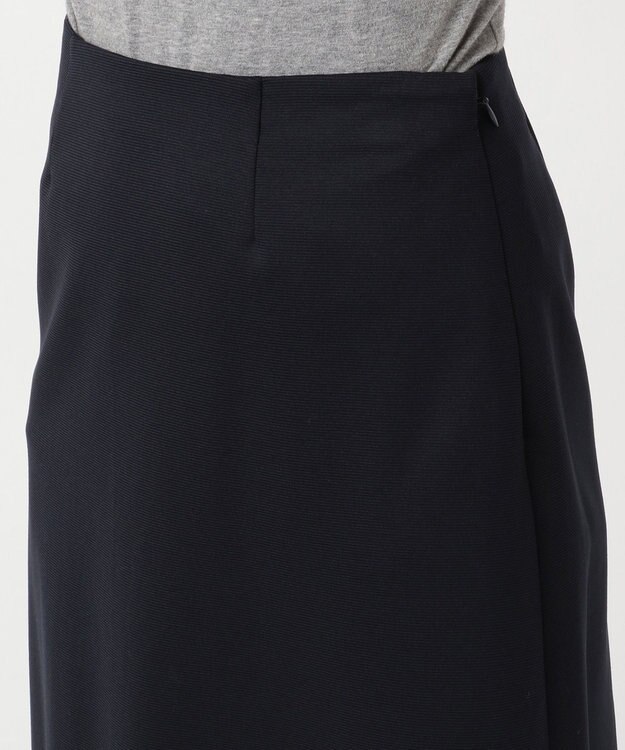 ANY 【セレモニー】グログラン&ツイードジャージー スカート ネイビー系