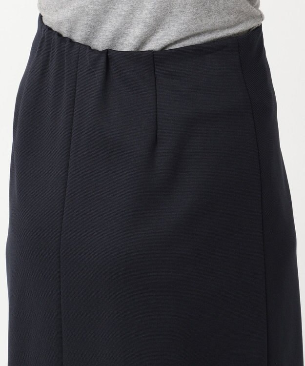 ANY 【セレモニー】グログラン&ツイードジャージー スカート ネイビー系